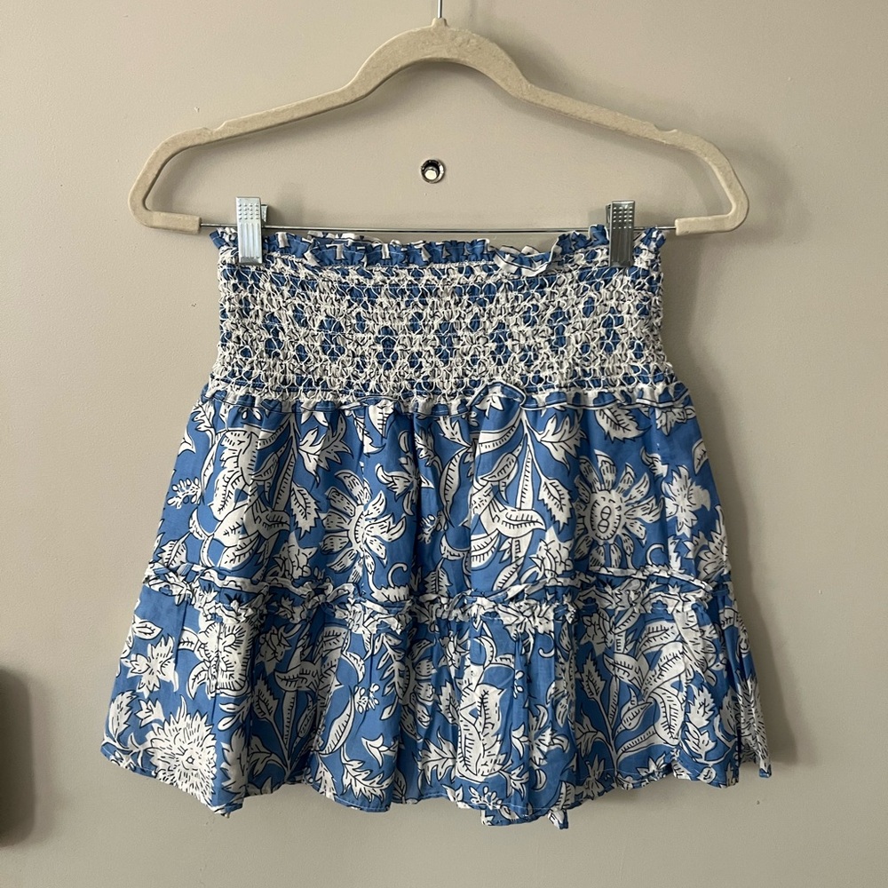 Floral Blue and White Women's Skirt